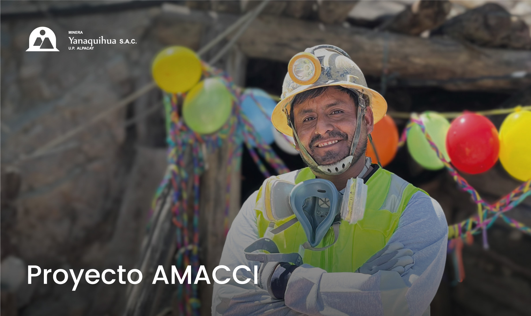 Trabajador de la Asociación AMACCI en la bocamina